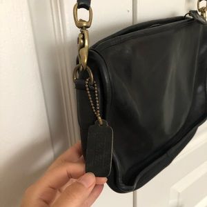 Coach vintage black leather crossbody
